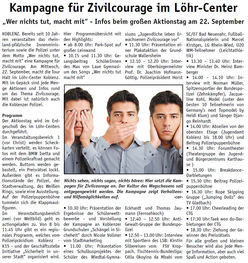 koerl z 17.9.2010, S.20 Wegschauen