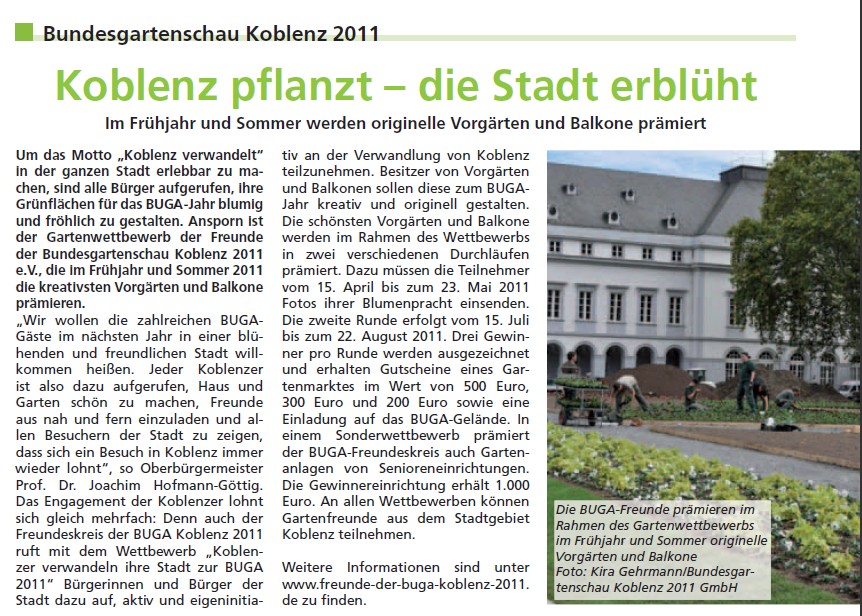 Sonderdruck Blick aktuell 24.11.2010, S.30 Ko Pflanzt