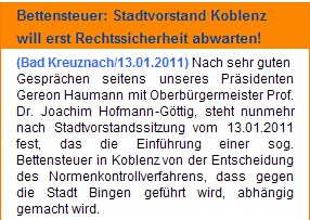 Dehoga 13.1.2011 online bettensteuer