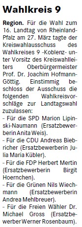 suso 13.2.2011, S.14 Wahlkreis