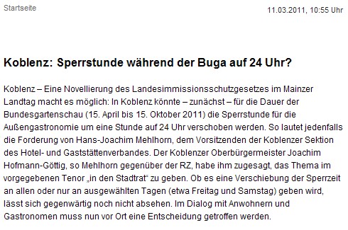 rz online 11.3.2011 Sperrstunde