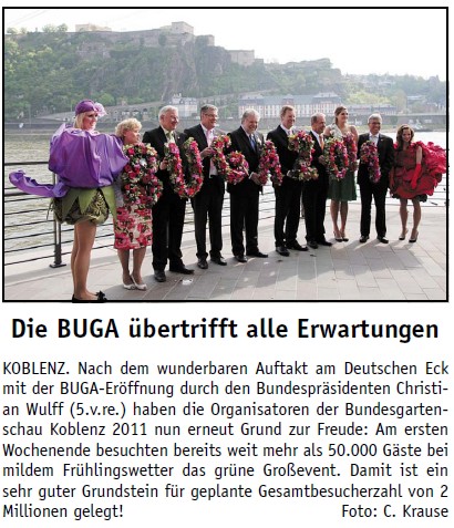 koerl ztg.21.4.2011, S.7 buga-eröffnung