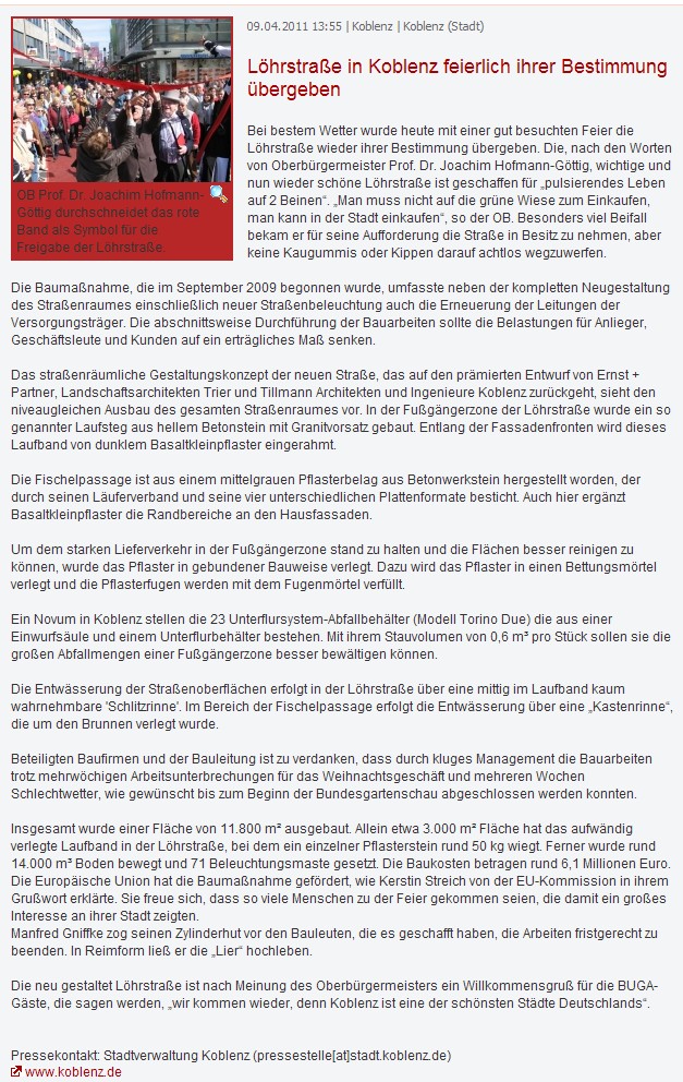 prport 9.4.2011 Einweihung löhr