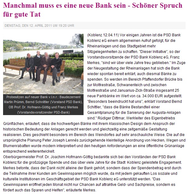 rem 12.4.2011 Bänke