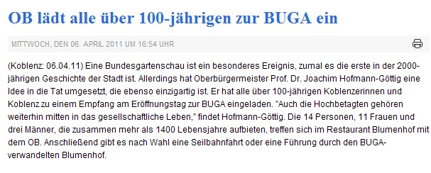 rem 6.4.2011, 100 Jährige