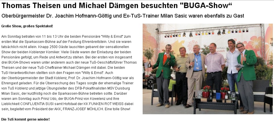 TuS news 11.7.2011 Willi und Ernst