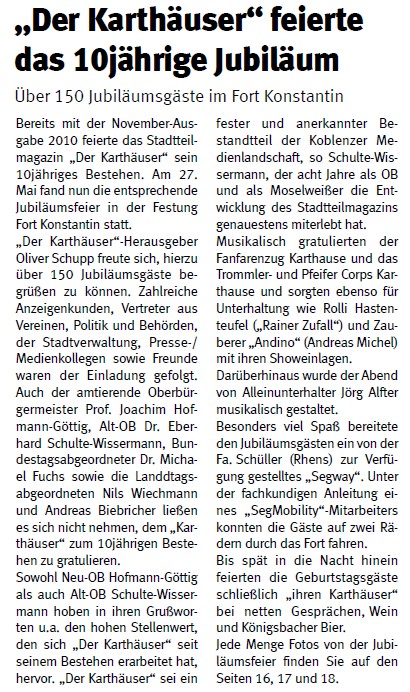 kart 7-2011, S. 2 10 Jahre