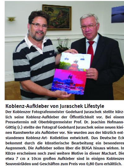 kart 7-2011 S. 26 Koblenz auskleber