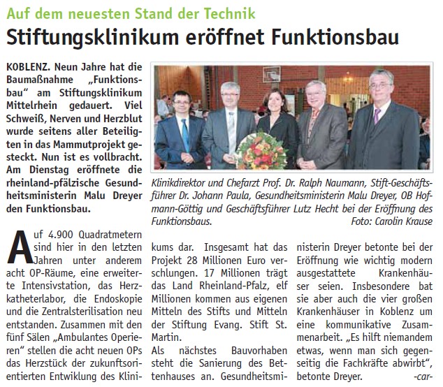 koerl 23.9.2011, S. 10 Stiftungsklinikum