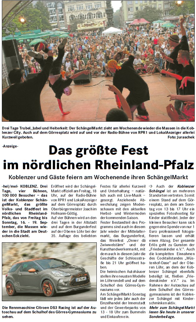 loka 14.9.2011, S. 1 Schängelmarkt