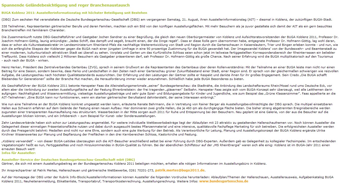 zentralverband gartenbau Nr. 34 26.8.2011