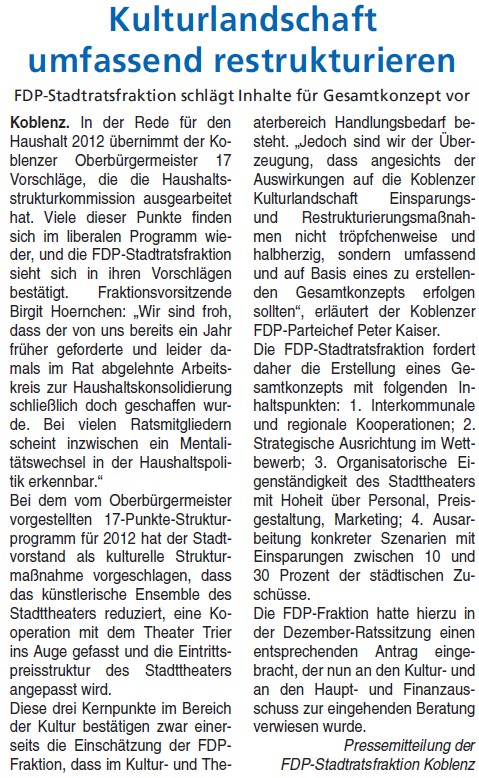 ba 24.12.2011, S. 7 Fdp Haushalt