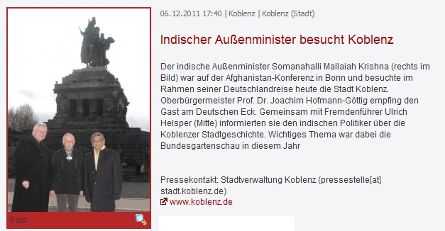 prport 6.12.2011 Indischer Außenminister