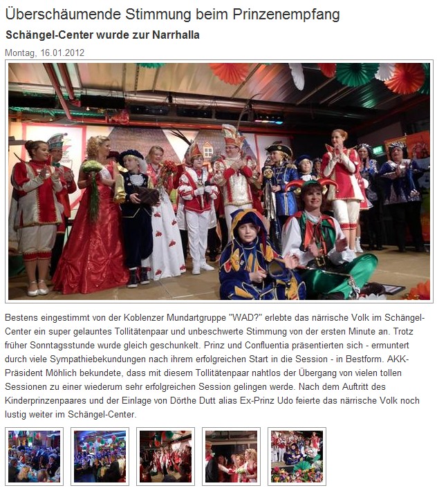 koerl 16.1.2012, Prinzenempfang