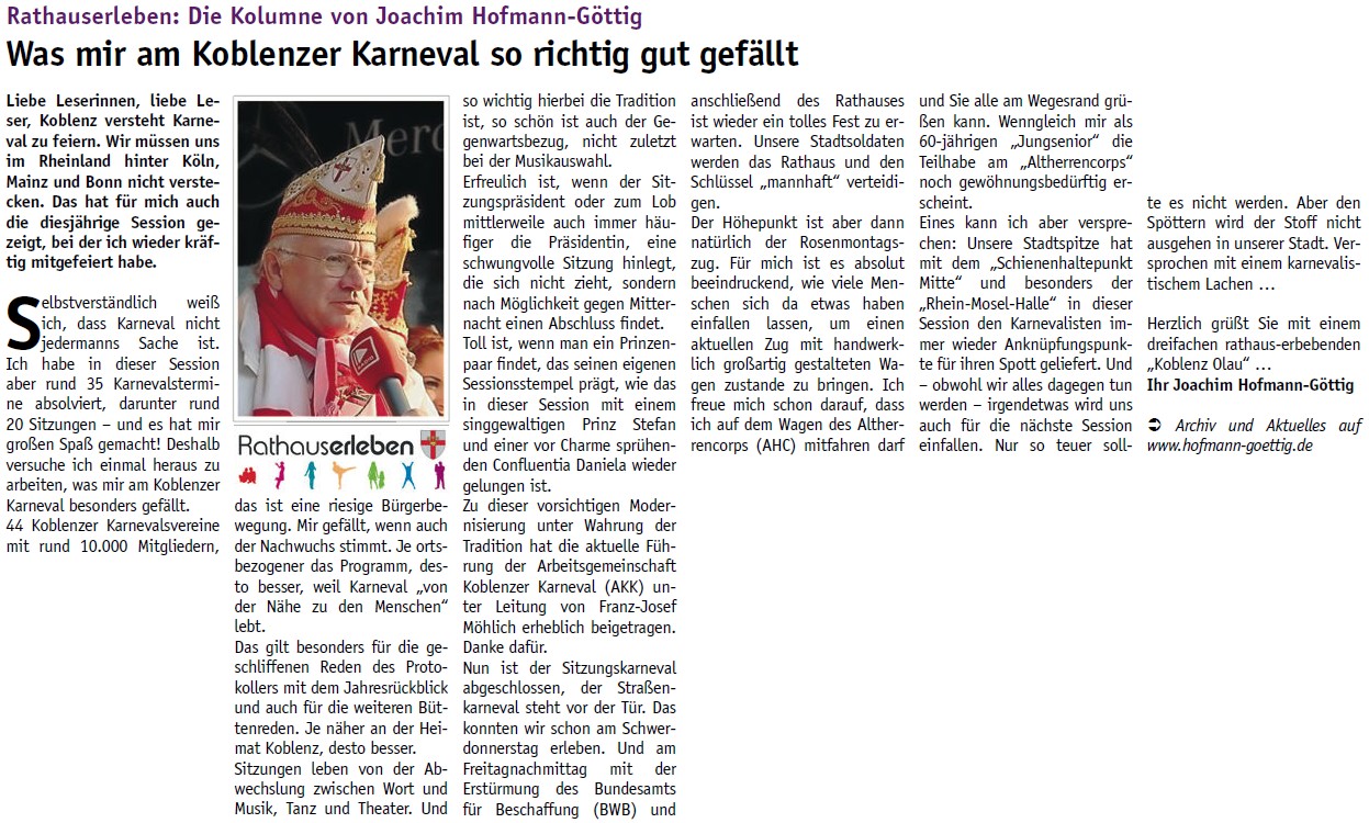 koerl 17.2.2012, S. 11 Kolumne