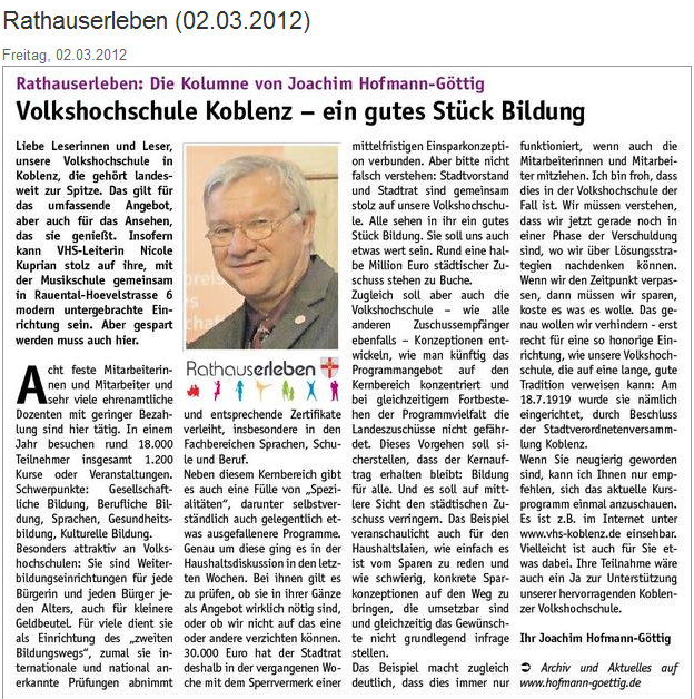 koerl 2.3.2012, Kolumne portal