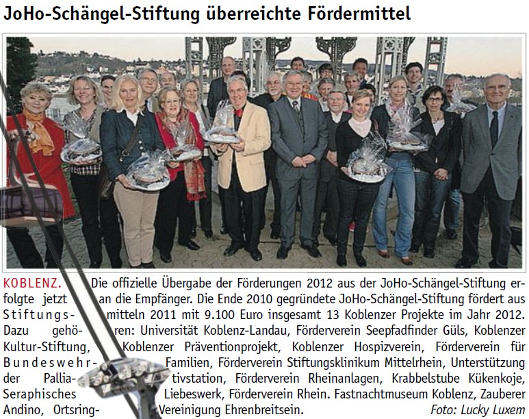 koerl 23.3.2012, S. 1 JoHo-Schängel-Stiftung Ausschuttung 2012