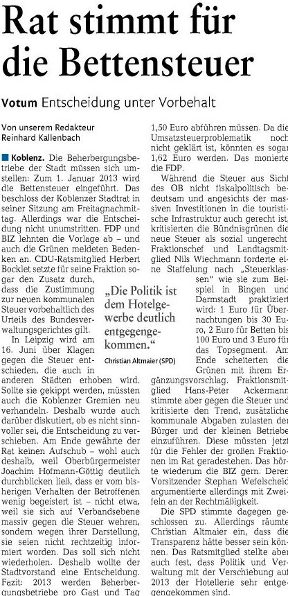 rz 24.3.2012, S. 19 Bettensteuera01a04acb0650680b81554f8bac83f1a