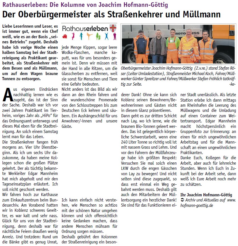 koerl 11.5.2012, S. 20 Kolumne