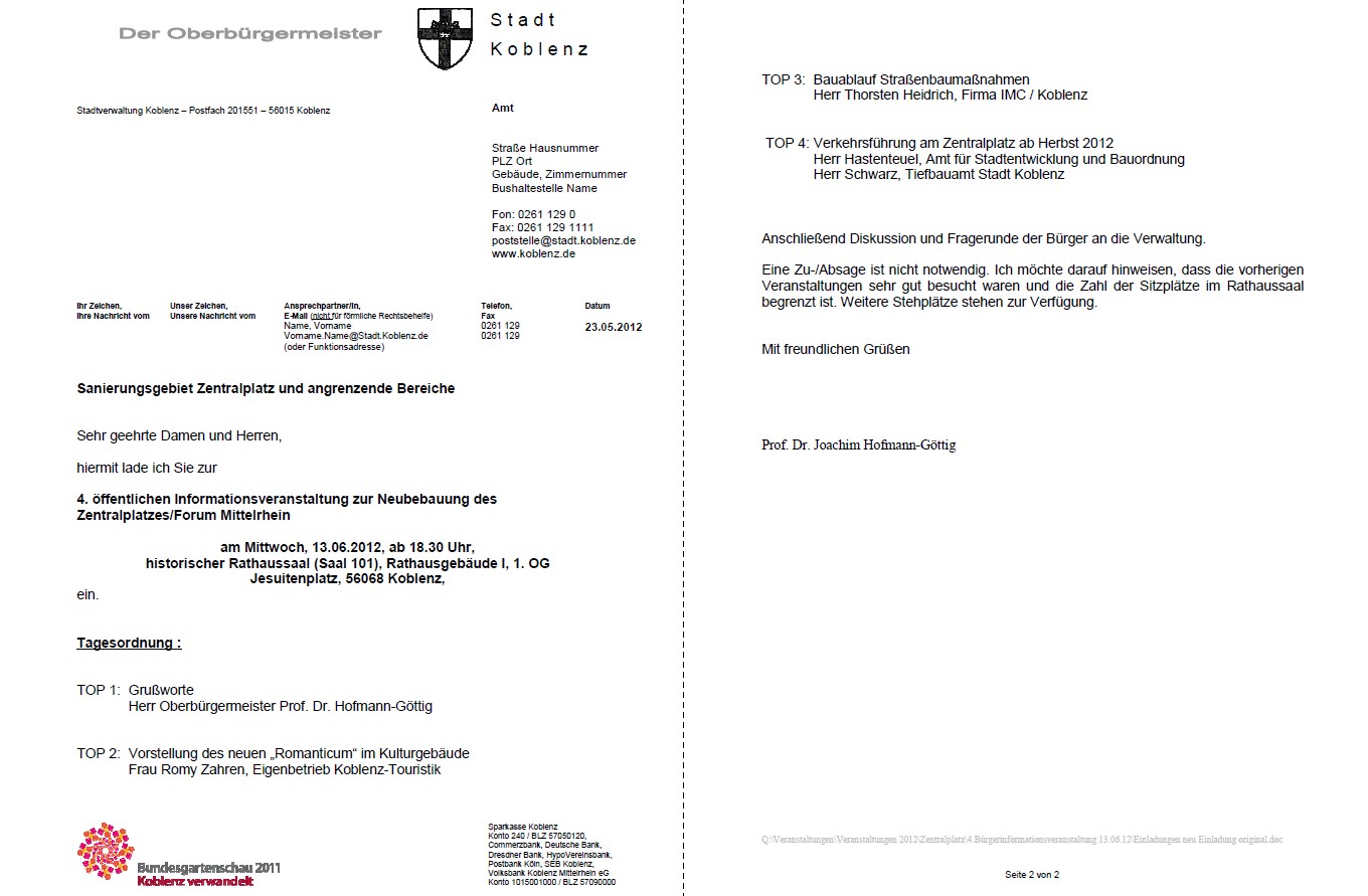 einladung zum 13.6.2012 Zentralplatz 34 Bürgerveranst.