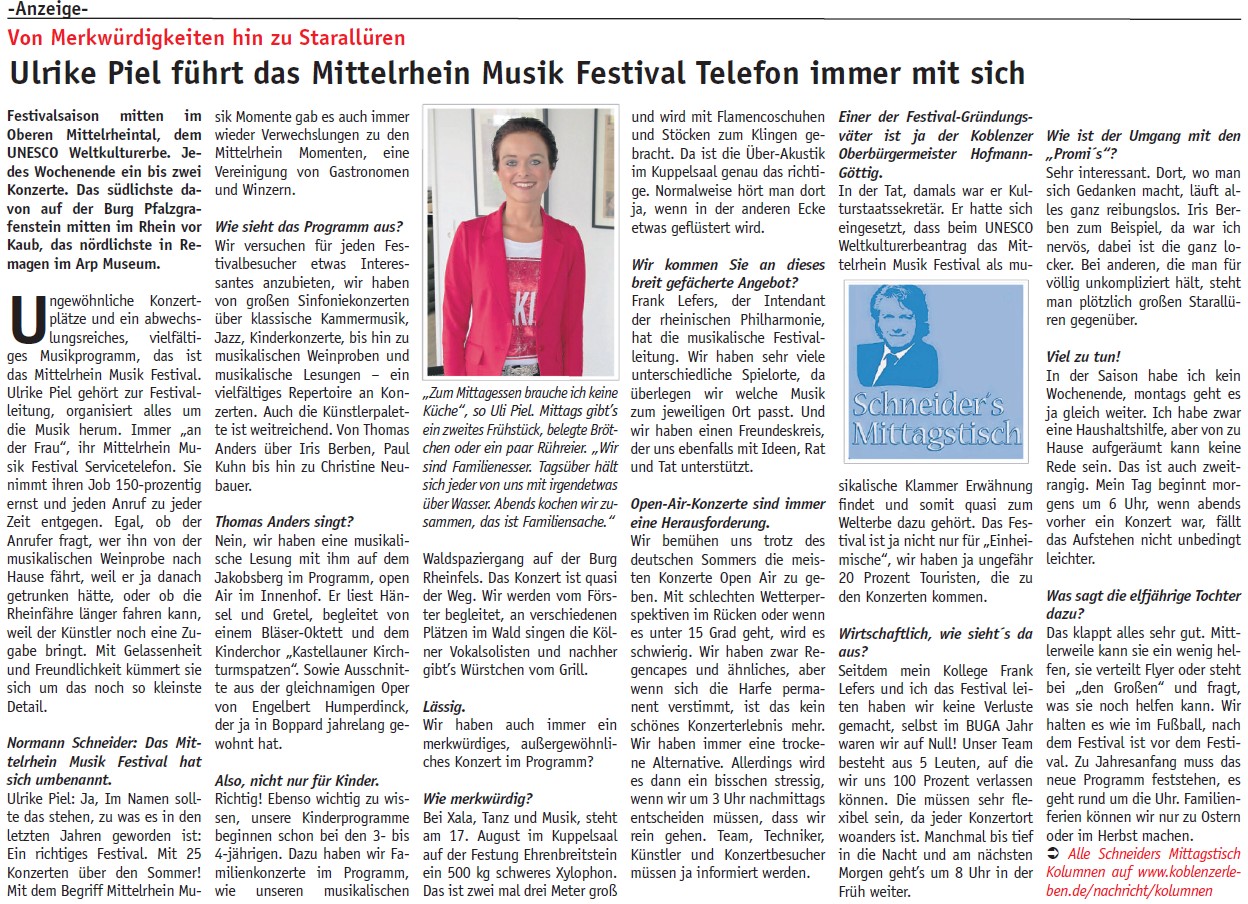 koerl 22.6.2012, S. 4 Mittelrhein Mustik Festival