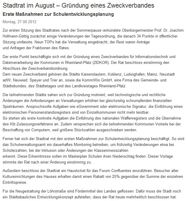 koerl 27.8.2012, Stadtrat