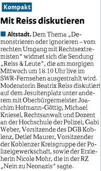 rz 28.8.2012, S. 17 Diskussion