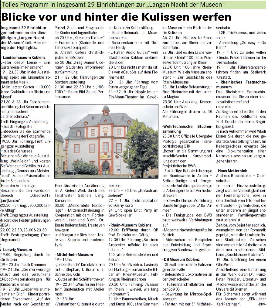 suso 26.8.2012, S. 3 ff Museumsnacht