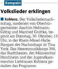 rz 27.10.2012, S. 13 Volkslieder