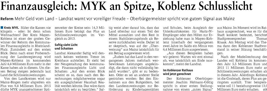 rz 1.3.2013, S. 23 Finanzausgleich7d15ab2c114ebe48644ef006861e1996