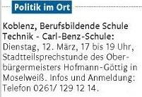 rz 12.3.2013, S. 15 Sprechstunde