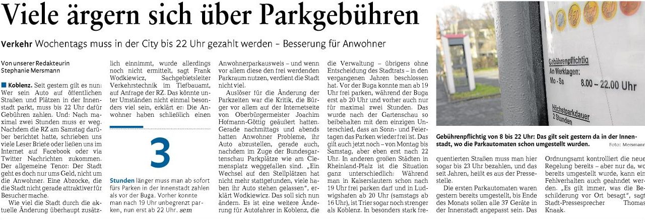 rz 19.3.2013, S. 19 Parkgebührenf156465f8f92edefef7d32fba63e5095