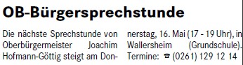 suso 12.5.2013, S. 12 Sprechstunde