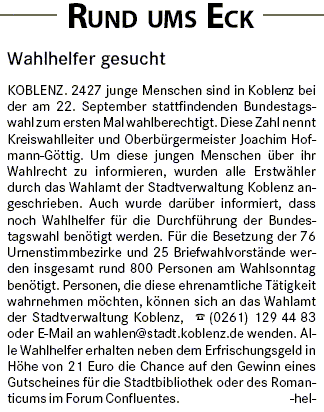 loka 10.7.2013, S. 1 Wahlhelfer