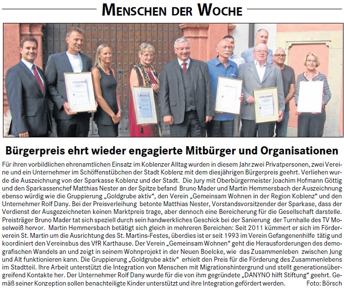 loka 28.8.2013 , S. 3 Bürgerpreis