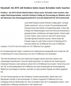 rz online 31.10.2013 - 1 Haushalt