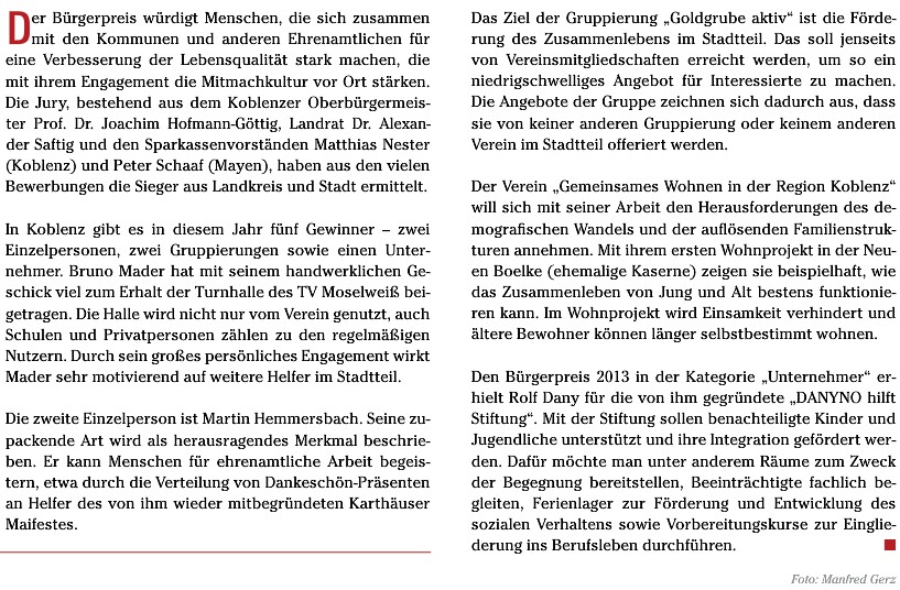 top magazin herbst 2013, S. 90-2 Bürgerpreis