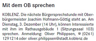 loka 27.11.2013, S. 20 Sprechstunde