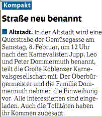 rz 5.2.2014, S. 13 Straßenumbenennung