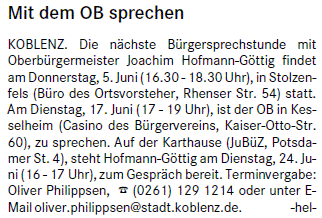 loka 28.5.2014, S. 3 Sprechstunden