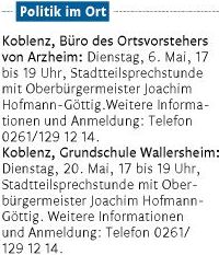 rz 5.5.2014, S. 20 Sprechstunden473082922f72db7a