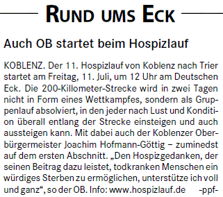 loka 9.7.2014, S. 3 Hospizlauf