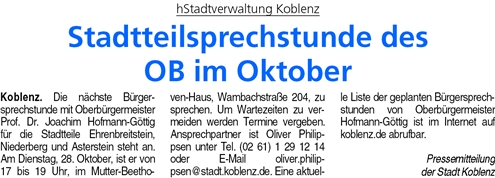 ba 18.10.2014, S. 32 Sprechstunde