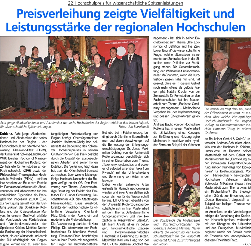 ba 22.11.2014, S. 19 hochschulpreis