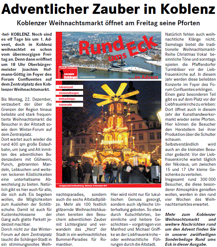 loka 19.11.2014, S. 1 Weihnachtsmarkt