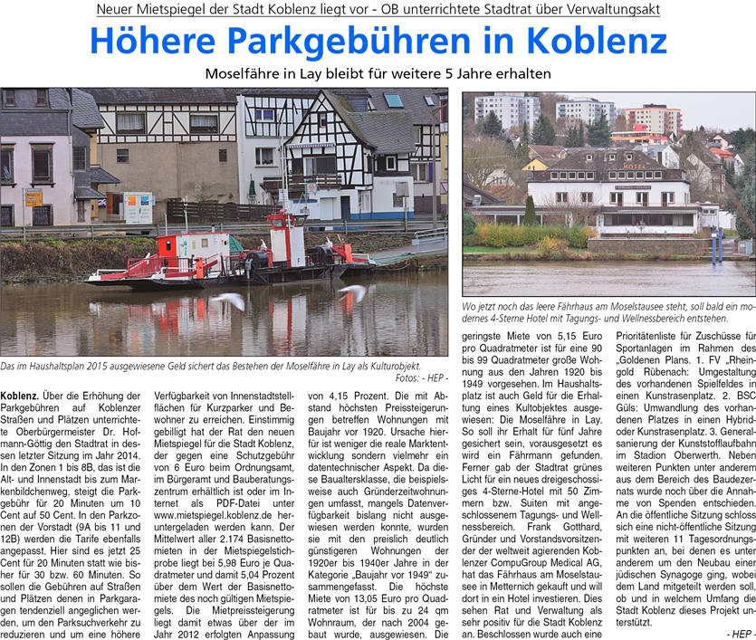 ba 10.1.2015, S. 2 PArkgebühren