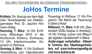 ba 5.3.2015, S. 62 Termine