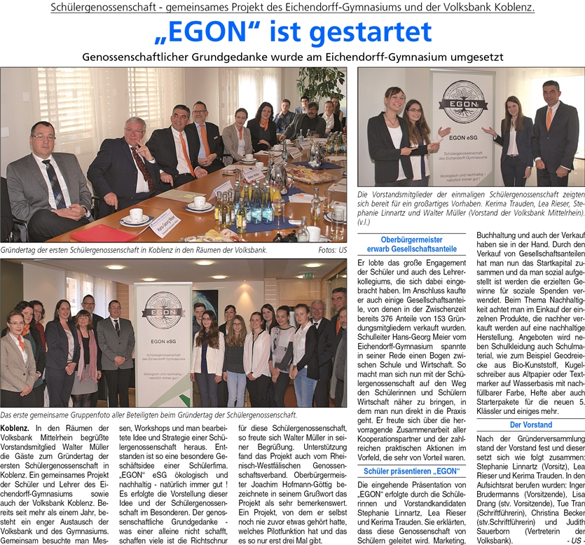 ba 30.4.2015, S. 21 Schülergenossenschaft