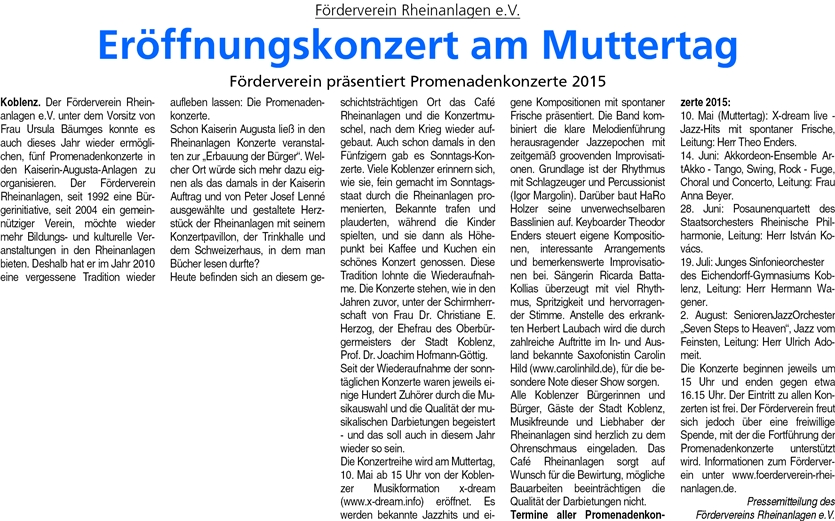 ba 7.5.2015, S. 14 Promenadenkonzert