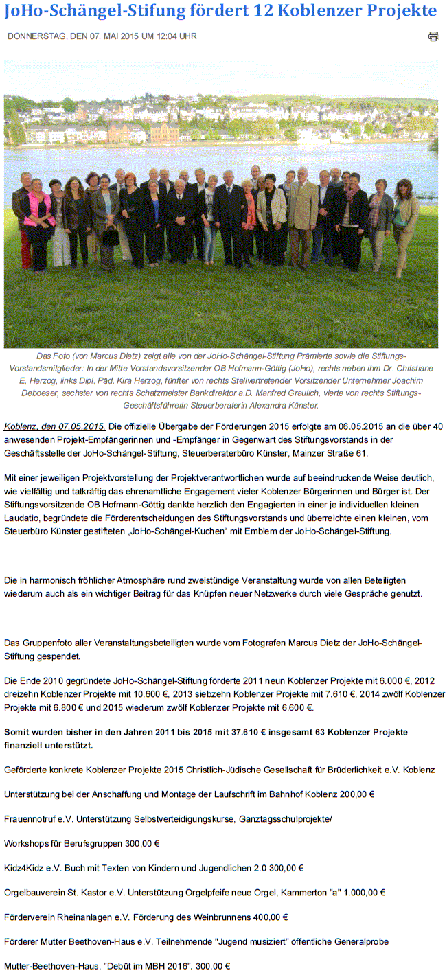 rem 7.5.2015, JoHo-Schängelstiftung 2015